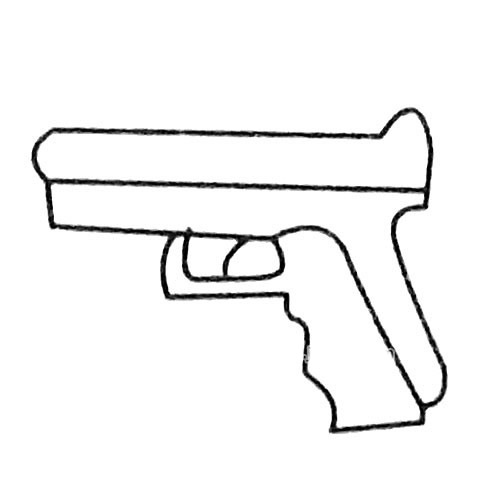 玩具手枪简笔画大全及画法步骤