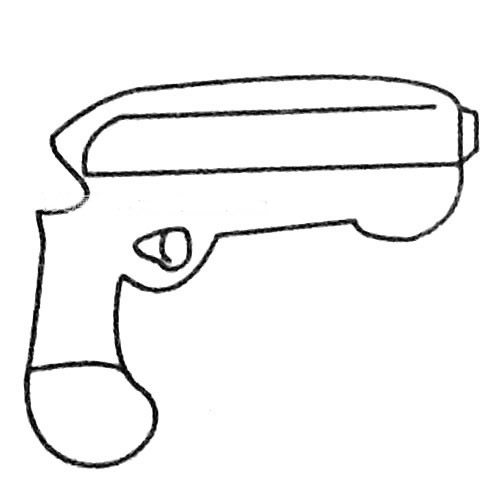 玩具手枪简笔画大全及画法步骤