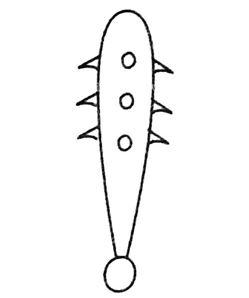 狼牙棒简笔画大全及画法步骤图片
