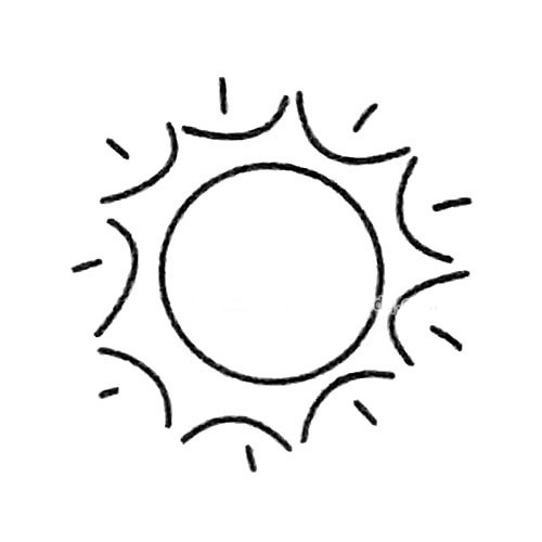 太阳简笔画图片大全