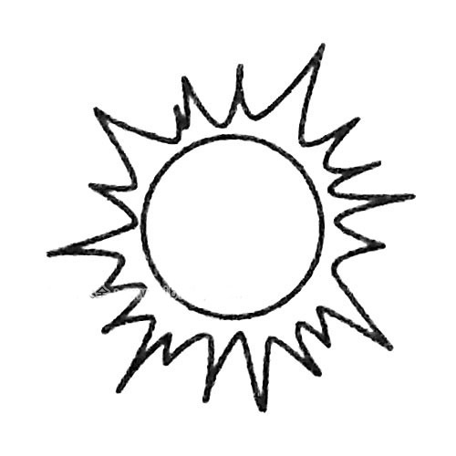 太阳简笔画图片大全