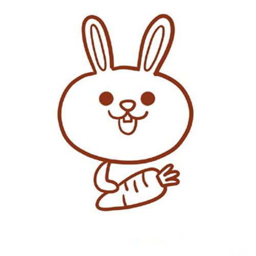 可爱的卡通兔子简笔画图片