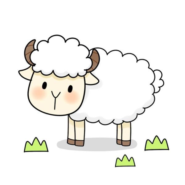 可爱小绵羊简笔画图片