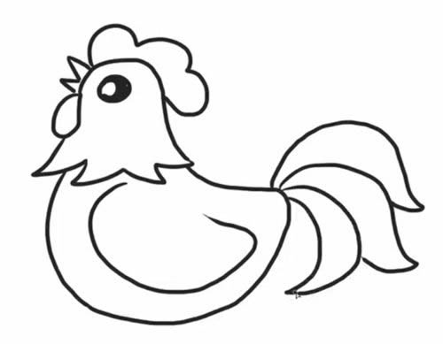 公鸡简笔画图片