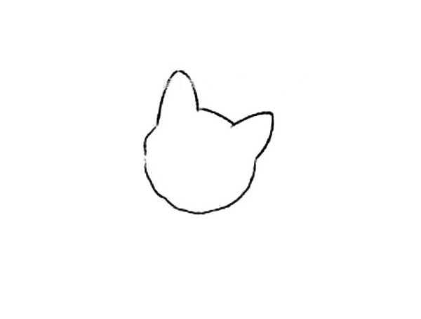 小猫的简笔画画法步骤