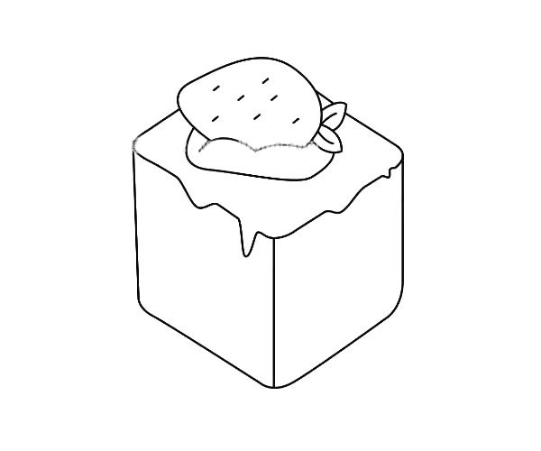 草莓蛋糕简笔画