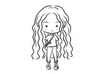 长头发的小女孩简笔画怎么画