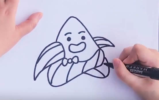 卡通粽子简笔画图片