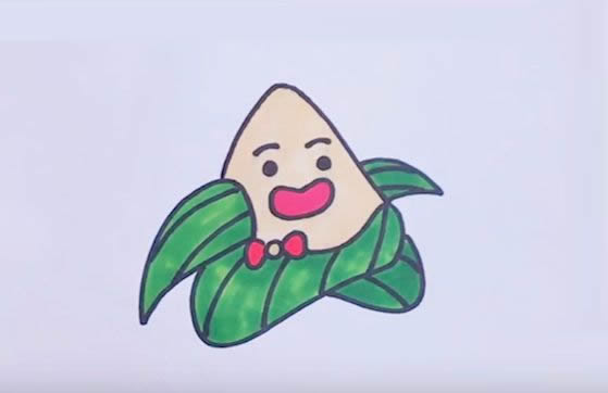 卡通粽子简笔画图片