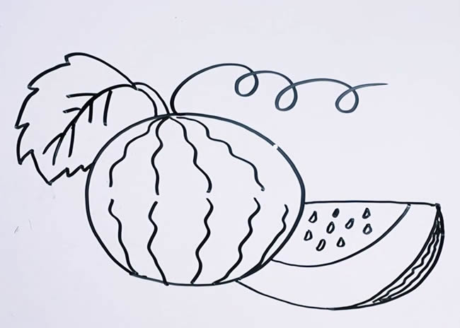 西瓜简笔画