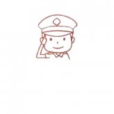 警察敬礼的简笔画