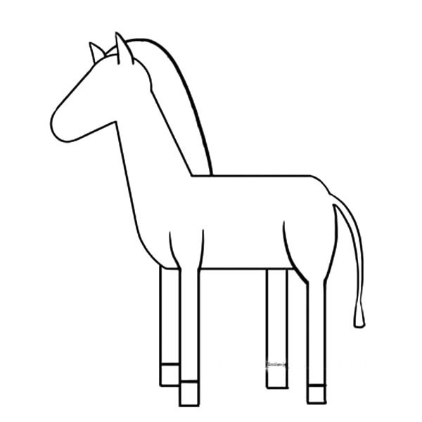 斑马简笔画