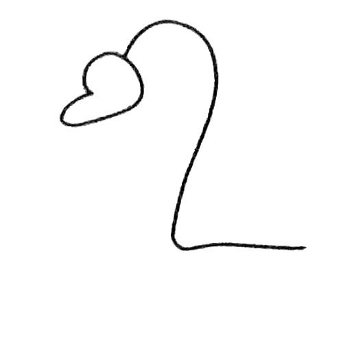 天鹅简笔画步骤2