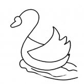 一组天鹅简笔画图片大全