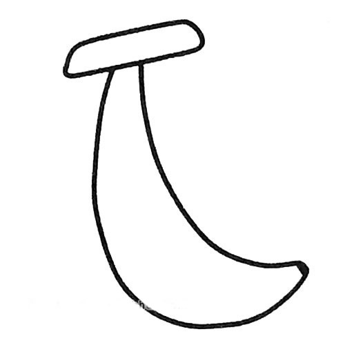 香蕉简笔画步骤2
