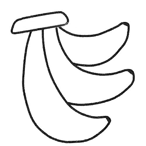 香蕉简笔画步骤4