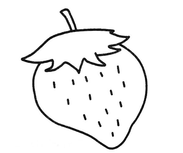 草莓简笔画图片1