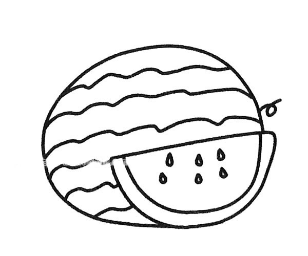 简单的西瓜简笔画图片大全4