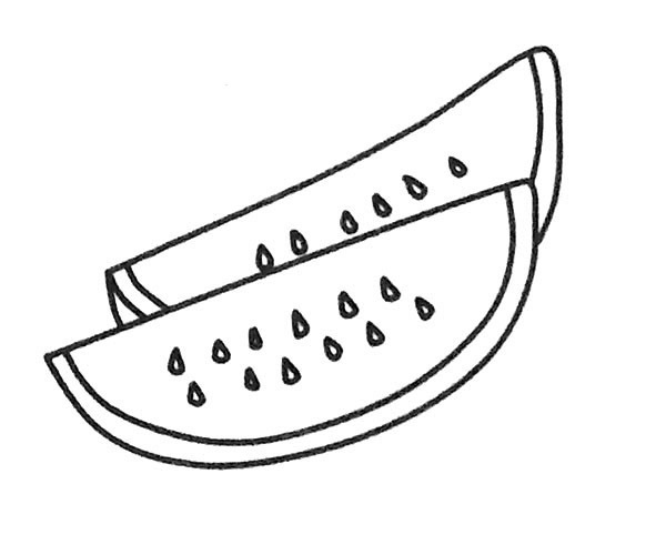 简单的西瓜简笔画图片5