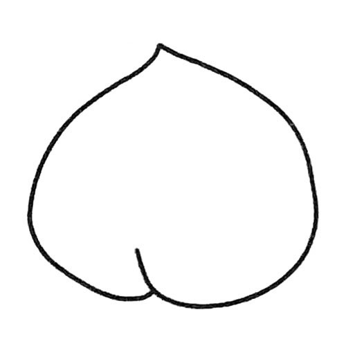 简单的桃子简笔画步骤图片2