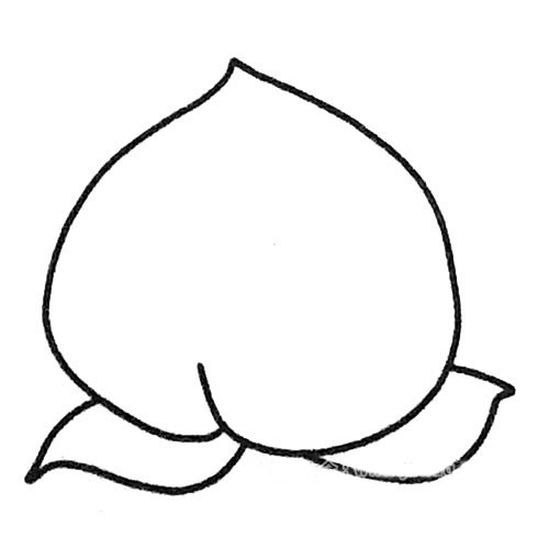 简单的桃子简笔画步骤图片4