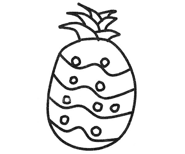 简单的菠萝简笔画图片5