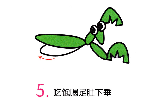 螳螂简笔画步骤图片