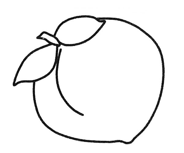 简单的桃子简笔画图片2