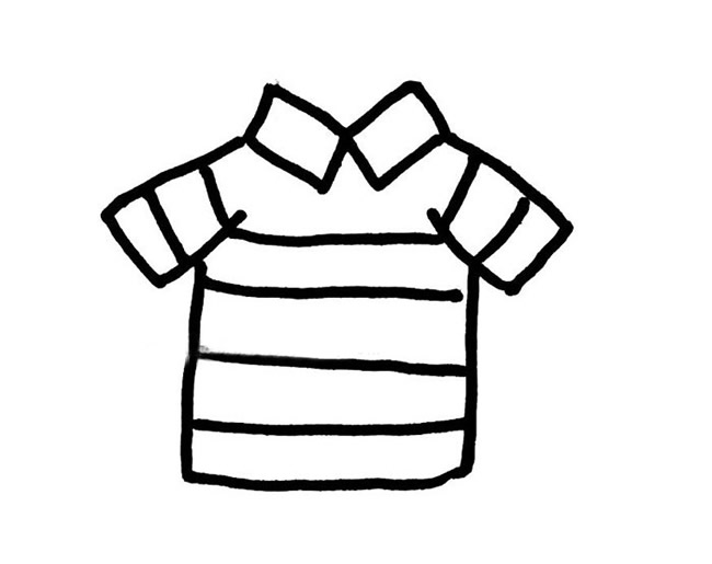 短袖体恤简笔画1