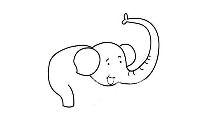 大象简笔画步骤图片