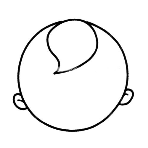 小男孩头部轮廓简笔画图片大全