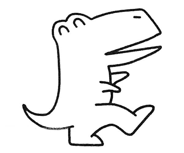 一组卡通恐龙简笔画图片