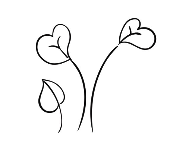 一组漂亮的叶子简笔画图片