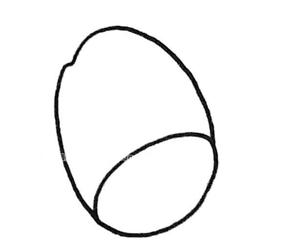 莲藕简笔画步骤2