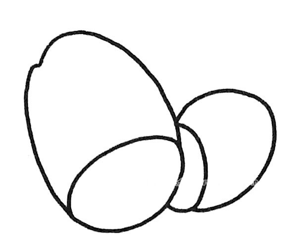 莲藕简笔画步骤3