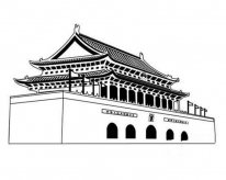 天安门简笔画图片