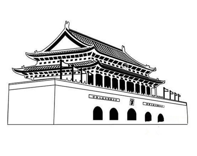 天安门简笔画图片
