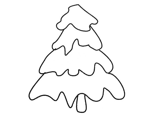 松树简笔画画法图片