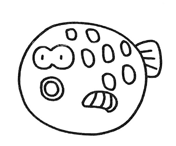 6款可爱的河豚简笔画图片