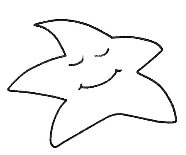 6款可爱的海星简笔画图片