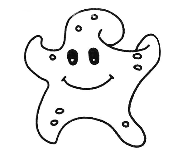 6款可爱的海星简笔画图片