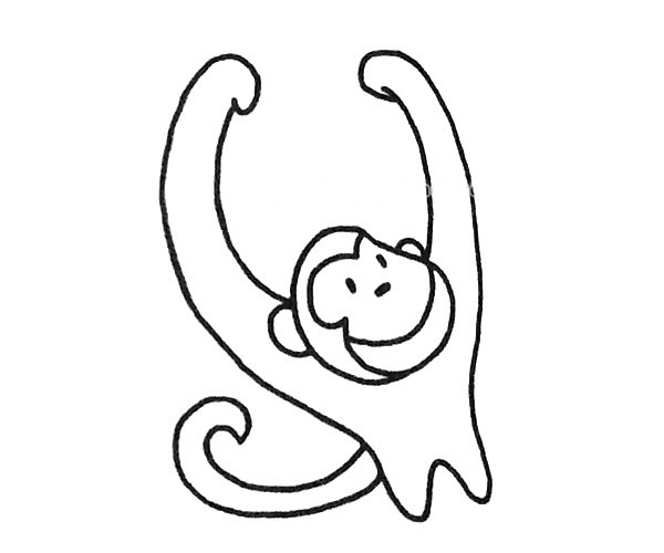 长臂猿简笔画图片3