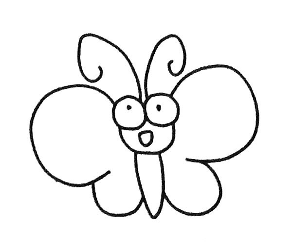 卡通蝴蝶简笔画图片6
