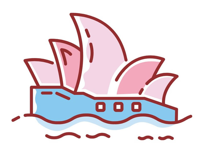 悉尼歌剧院简笔画