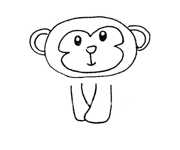 可爱的猴子简笔画步骤图片
