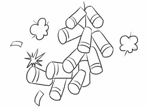鞭炮简笔画图片