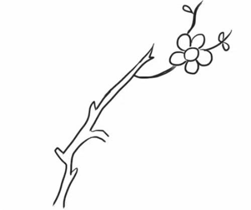 梅花简笔画步骤图解教程