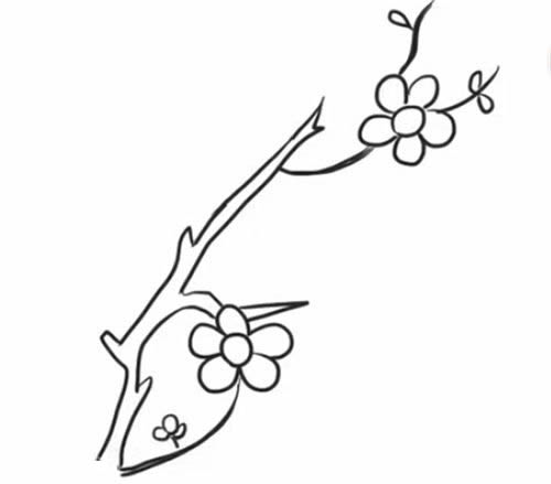 梅花简笔画步骤图解教程