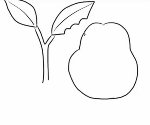 正在吃树叶的虫子简笔画