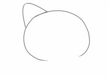 招财猫简笔画的画法步骤教程